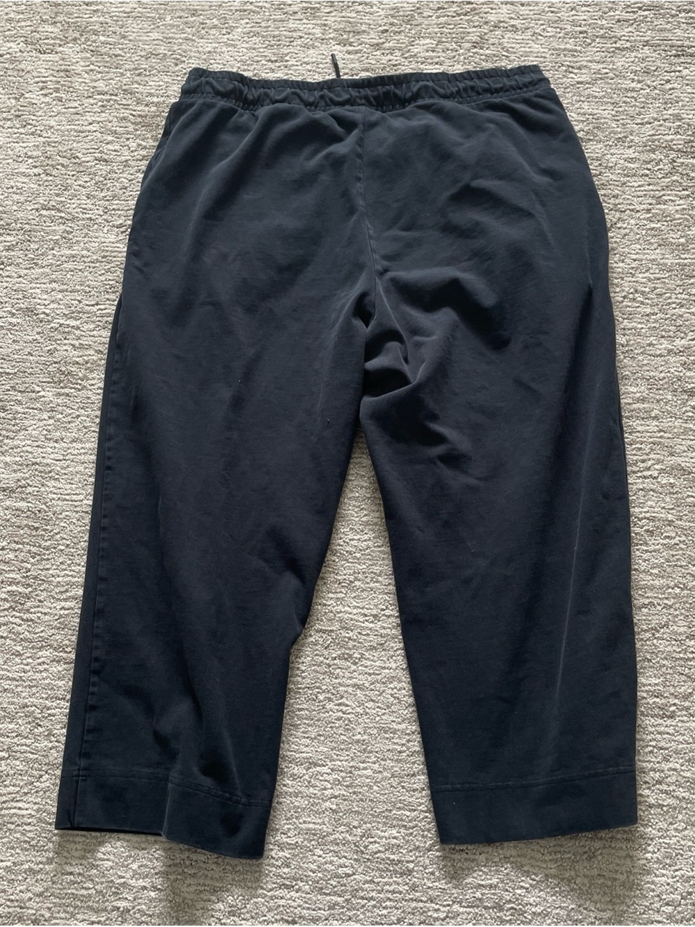 Nike Sportswear 7/8 Cropped Sweatpants Black Womens XL Athleisure 100% Cotton - Picture 8 of 8